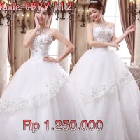 baju/gaun pengantin baru import wedding gown putih murah