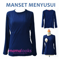 Jual Manset Menyusui Navy S/M Mamalooks Murah