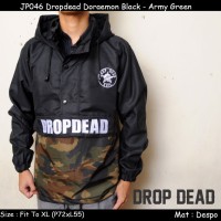 JAKET PARKA PARASUT DISTRO DROPDEAD ARMY KEREN / HITAM / LORENG