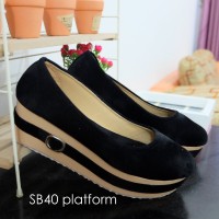 Jual Sepatu Platform Wanita SB40 / Platform Shoes Basic Murah