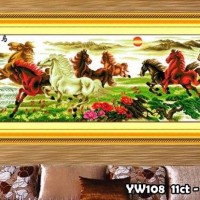 Jual DIY Paket Kristik (Cross Stitch Kit) Pola Di Kain YW108 Murah