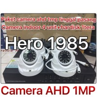 rekaman cctv AHD 1MP 4ch+hardisk 1tera tinggal pasang