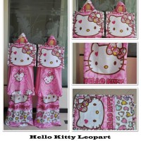 MUKENA ANAK KARAKTER HELLOKITTY LEOPARD PINK (XXL)