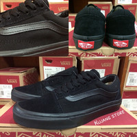 Sepatu vans old skool allblack original premium quality waffle DT BNIB