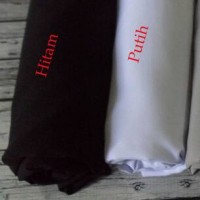 Jual kerudung katun polos polino rapih hitam dan putih segi empat Murah