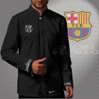 Kemeja Koko LS / Lengan Panjang Barcelona Type A Black