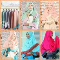 Khimar Pasmina Ruffle Berri Fanta Abu by Hijab Alila