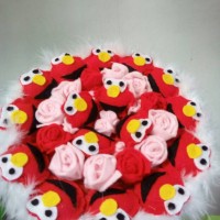 Jual buket boneka bunga valentine wisuda elmo large Murah