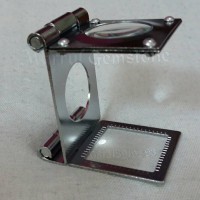 Jual Stainless steel loupe/microscope mini scale 15x 20mm Murah