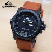 Jam Tangan Cowok / Pria Quiksilver 005 Coklat Muda Putih 8VZJ