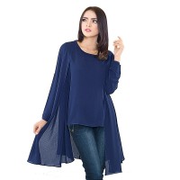 blus wanita biru navy inficlo SRS 647 original asli cibaduyut