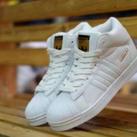 Sepatu Wanita Sneakers Adidas Super Star High Made In Vietnam Murah #2