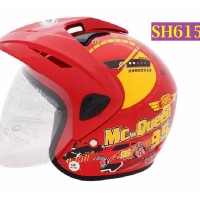 Helm Anak WTO Pet Mc. Queen Merah Ukuran M - SH615