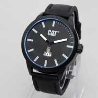 JAM TANGAN PRIA/COWOK MERK CAT(CATERPILLAR) KULIT TGL/HARI
