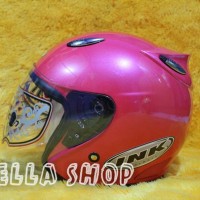 Real Foto Helm Basic Replika Ink Warna Pink Magenta kualitas KYT VOG
