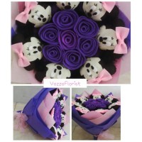 Jual Buket Bunga Minnie Mouse | Bunga Flanel | Kado Unik | Kado Ultah Murah