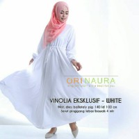GAMIS UMROH VINOLIA EKSKLUSIF DRESS PUTIH MUSLIMAH