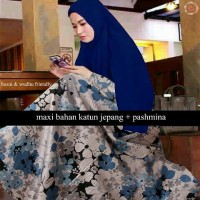 gamis abaya syari bergo katun jepang