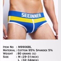 Celana Dalam Pria Seeiner Slip Homme Brief Blue M9906bl