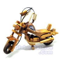 Jual Miniatur Motor Harley Davidson Kayu Jati - Pajangan Dekorasi Ruangan Murah
