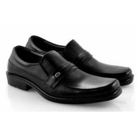 Sepatu Kulit Asli Pantofel Pria Cowok Kantor Kerja Formal SO474 Hitam