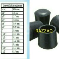 karet rubber kaki bulat meja kursi pipa besi 2 1/2inci kaki chitose