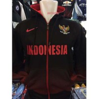 Hoodie Bola TIMNAS INDONESIA Merah Kombinasi New Sepatu Mini Kulit