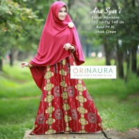 Jual gamis syari bergo abaya maxmara motif cantik aira ori naura Murah