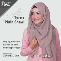 Tyrex Plain Shawl Soft Mocca | Pashmina | Jilbab | Hijab