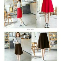 Jual Midi Flare Skirt / Rok Wanita / Rok Trendy Murah