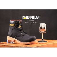 Sepatu Boots Caterpillar Hitam Murah/Safety Shoes Branded Berkualitas