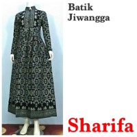 Jual Baju Gamis Batik Modern Sharifa Hitam, Busui, Gamis Pesta Murah