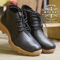 Sepatu Azcost Jakualo Kulit Black Pria Adventure Bikers Hunting