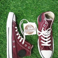 Jual Murah Sepatu Converse ALL STAR Maroon Denim High LIMITED EDITION