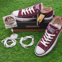 Jual Murah Sepatu Converse ALL STAR Maroon Denim Low LIMITED EDITION