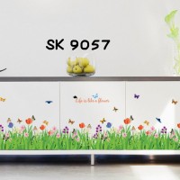 Jual Wall Stiker Uk.60x90 Rumput Bunga SK9057 Murah
