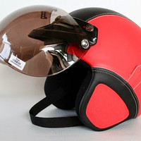 Jual Helm Bogo Retro Klasik Merah Hitam Kaca Bogo Original Murah