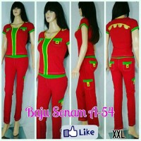 Setelan Baju Senam Wanita Jumbo XXL Olahraga Celana Panjang Big Size