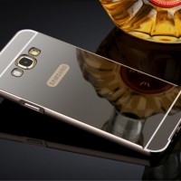 Samsung Galaxy E5/E7 Casing Alumunium Frame Mirror Back Cover Case