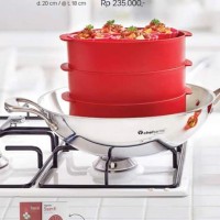 Jual Tupperware Cherry Steam It Susun 3 (Alat Kukusan) Murah