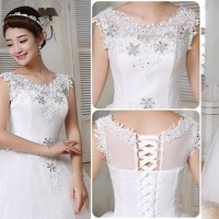 Gaun Pengantin lengan dada brukat wedding dress import resepsi sewa