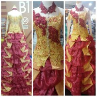 setelan kebaya pengantin set gaun susun