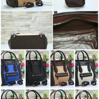 tas celine nano 2, 3 tone leather semipremium