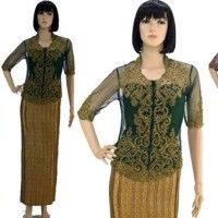 Baju Kebaya Bali Kutu Baru kain brokat tile lengan pendek wisuda pesta