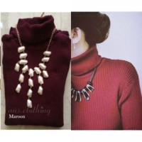 Jual PRETTY TURTLENECK MAROON Murah