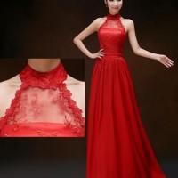 Gaun pesta import merah wedding dress prewedding sewa salon nikah