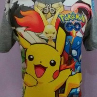 Grosir Full Print Furo Thailand Kaos Anak Pokemon