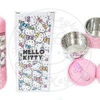 Jual rantang 3 susun motif gambar kepala hello kitty Murah