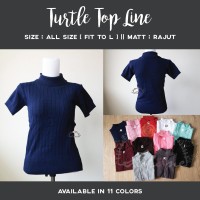 Jual BASIC TURTLE TOP LINE || BLOUSE RAJUT || SWEATER TURTLE NECK Murah