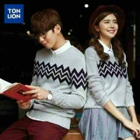 Baju Couple Lengan Panjang / Kaos pasangan Soulmate LP zigzag 10227